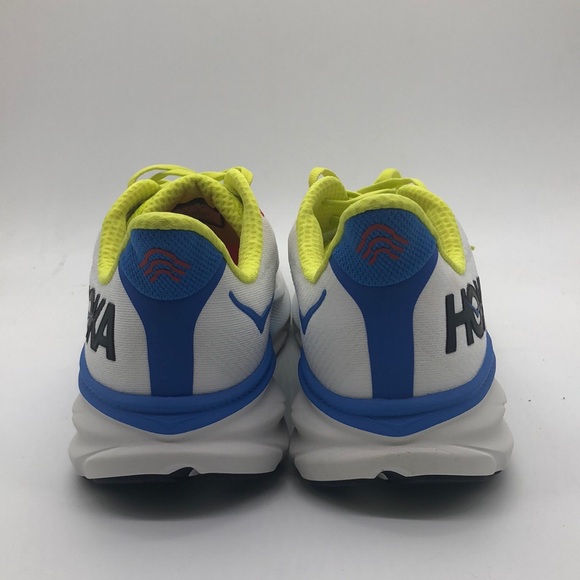 Mens Clifton 9 Hoka White/Blue/Yellow 1127895/BVR NWB - Picture 5 of 6